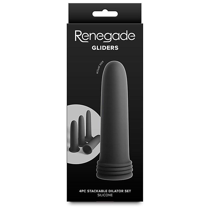 NS Novelties Renegade Gliders 4 Piece Silicone Dilators Set - Butt Plugs