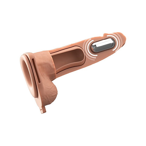 Pipedream Fantasy X-Tensions Elite 6 in. Vibrating Strap-On - Strap On Sextoys
