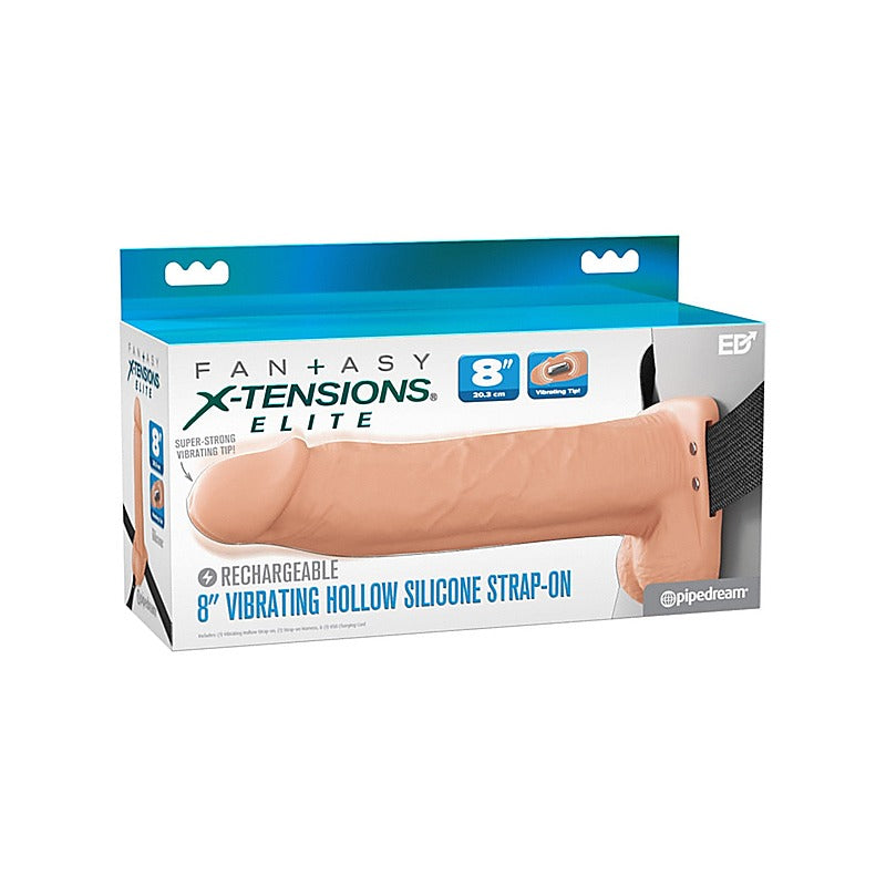 Pipedream Fantasy X-Tensions Elite 8 inch Silicone Strap-On - Strap On Sextoys