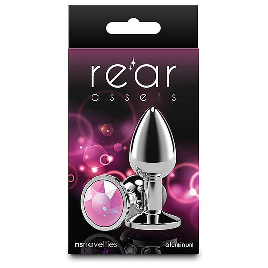 NS Novelties Rear Assets Silver Coloured Gem Butt Plug Small - Butt Plugs