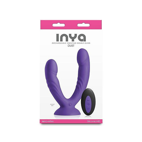 NS Novelties INYA Duet Remote Control Vibrating Double Dildo - Vibrating Dildos