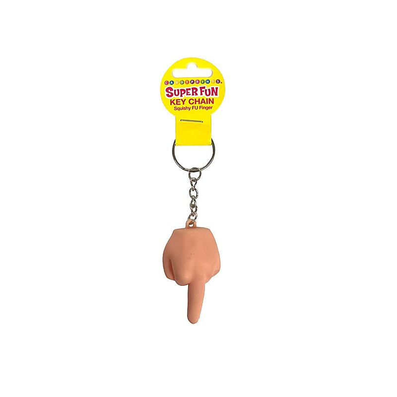 Super Squishy FU Finger Novelty Keychain by Little Genie - Party Gifts and Novelties