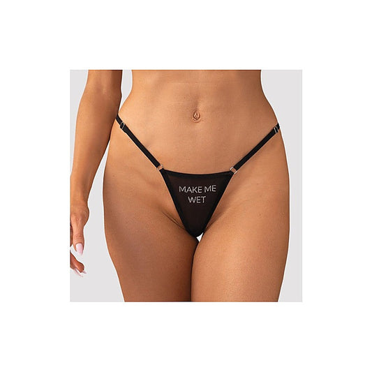Obsessive Make Me Wet Printed Sexy Womens Thong - G-Strings, Panties and Shorts