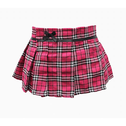 Tartan Wrap Style Skirt With Velcro Closure - Skirts And Club Wear
