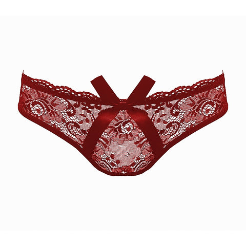 Sexy Womens Full Lace Crotchless Panties by Love In Leather - G-Strings, Panties and Shorts