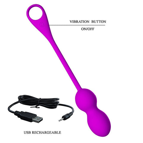 Baile Elvira 12 Functions Rechargeable Vibrating Kegel Ball - Love Eggs and Kegel Exercisers