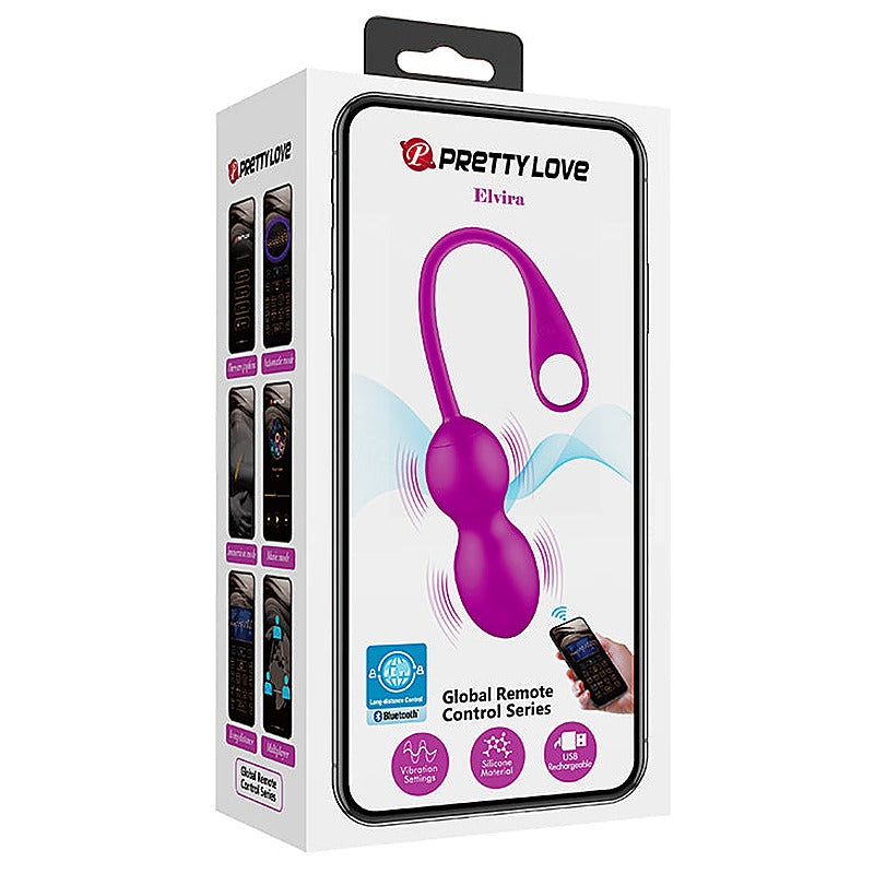 Baile Elvira 12 Functions Rechargeable Vibrating Kegel Ball - Love Eggs and Kegel Exercisers