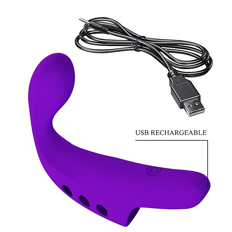 Gorgon 10 Functions Silicone Finger Vibrator by Baile - Finger and Tongue Vibrators