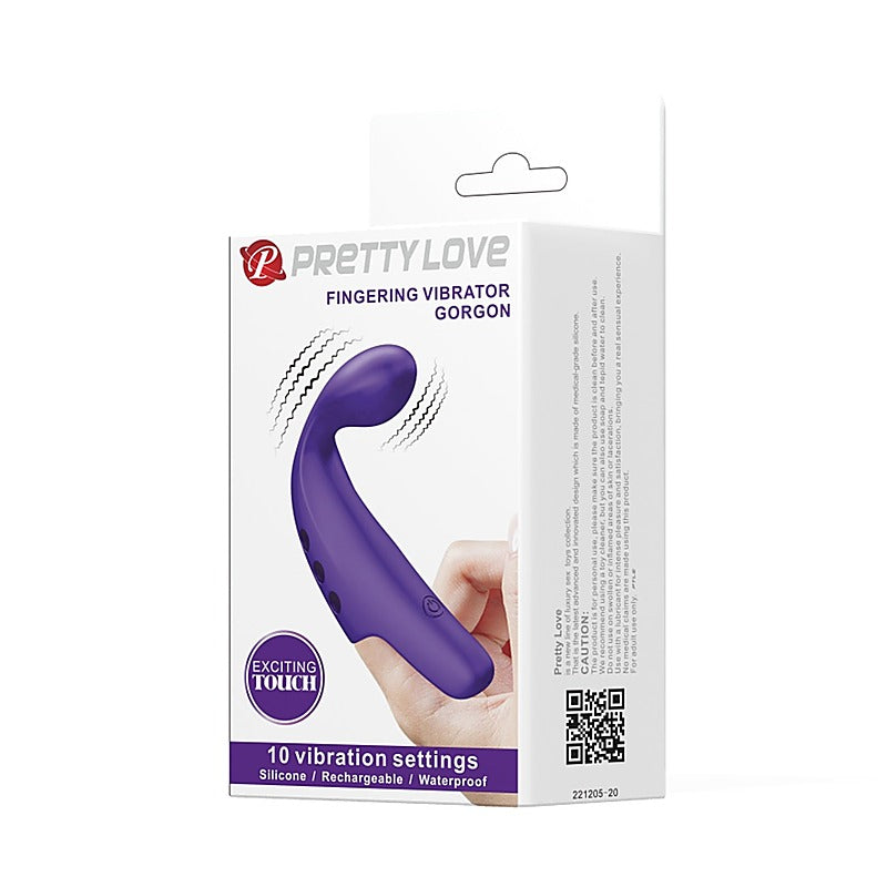 Gorgon 10 Functions Silicone Finger Vibrator by Baile - Finger and Tongue Vibrators