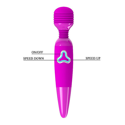 Baile Flirtatious Vibrating Silicone Body Wand Massager - Body Wands