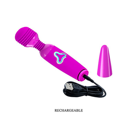 Baile Flirtatious Vibrating Silicone Body Wand Massager - Body Wands
