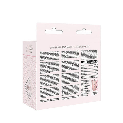 Pumped Universal Rechargeable Penis Pump Head by Shots Toys - Penis Pumps And Stretchers