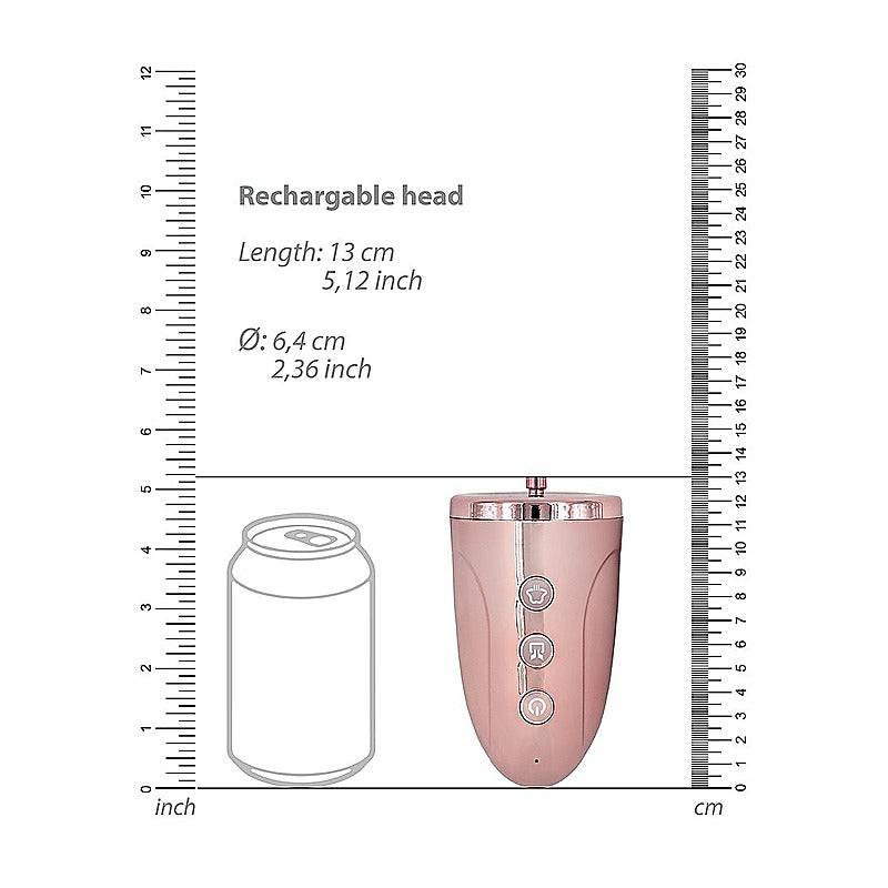 Pumped Universal Rechargeable Penis Pump Head by Shots Toys - Penis Pumps And Stretchers