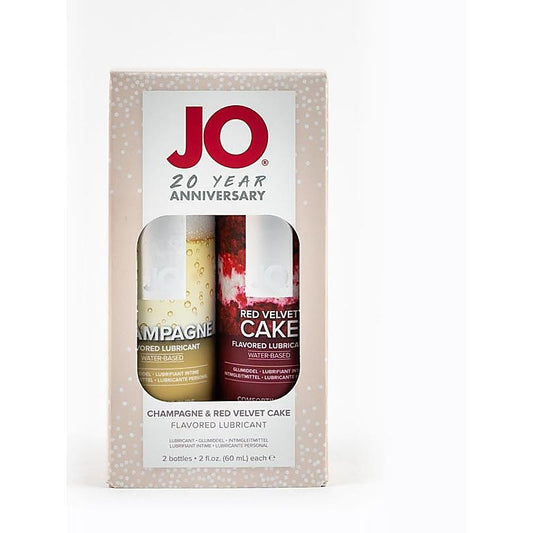 System Jo 20TH Anniversary Gift Set Champagne 60ml and Red Velvet Cake 60ml Lubricant - Lubricants and Lotions