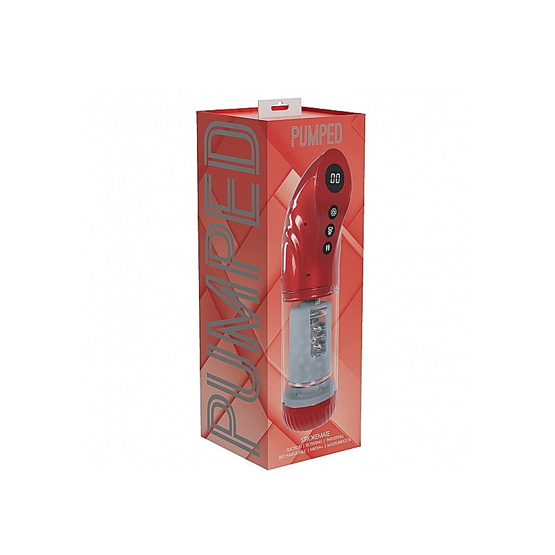 Shots PUMPED StrokeMate Rotating & Thrusting Masturbator - Masturbators and Strokers