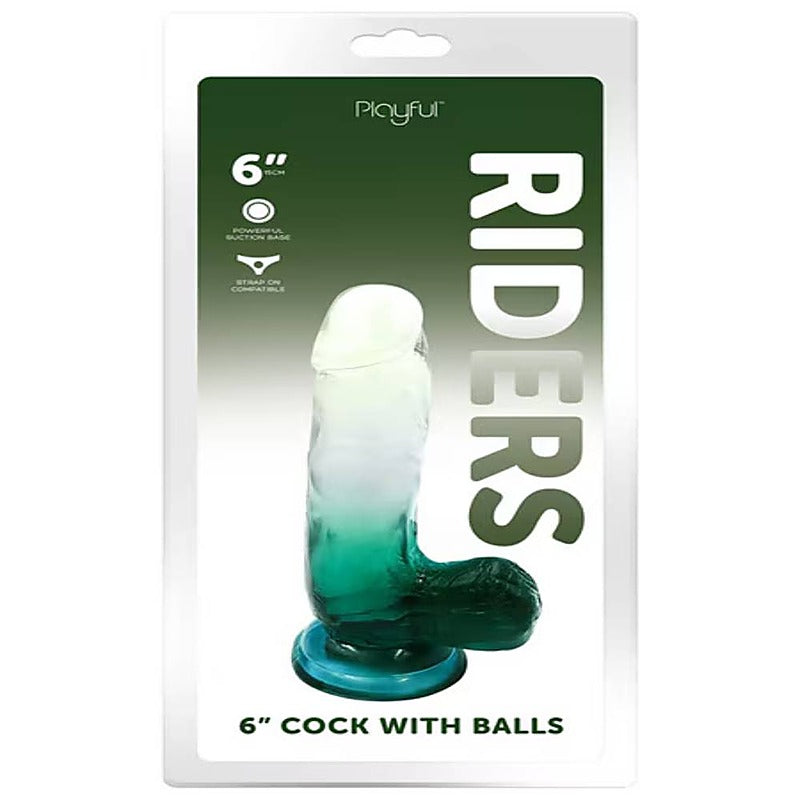 Playful Riders 6 inch Realistic Cock with Balls by Evolved - Realistic Dildos