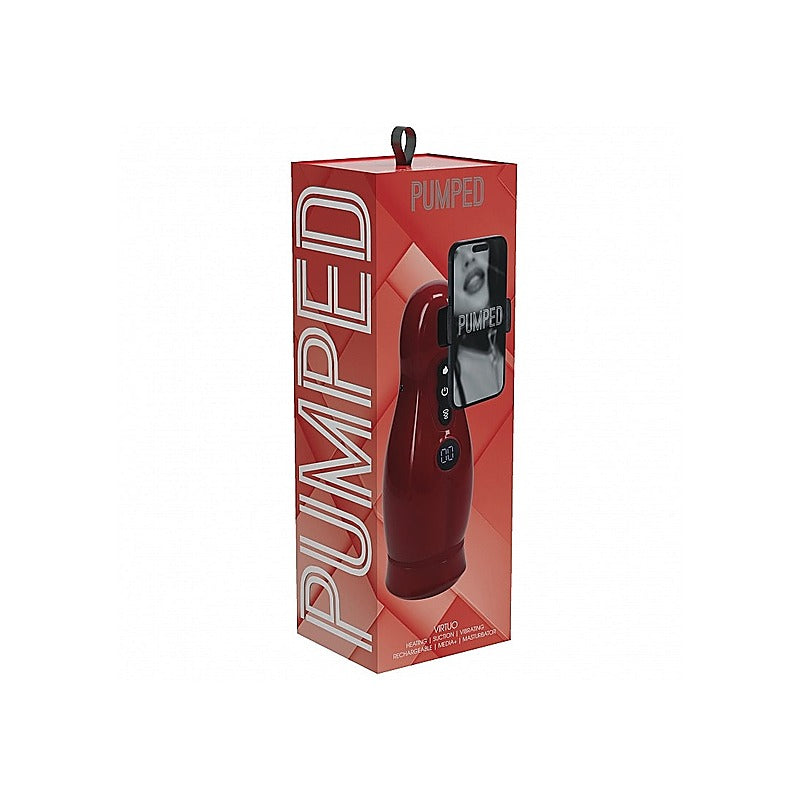 Shots PUMPED Virtuo 10 Function Vibrating Male Masturbator - Masturbators and Strokers