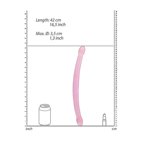 42 cm Huge Non Realistic Double Dong by Shots Toys - Non-Realistic Dildos