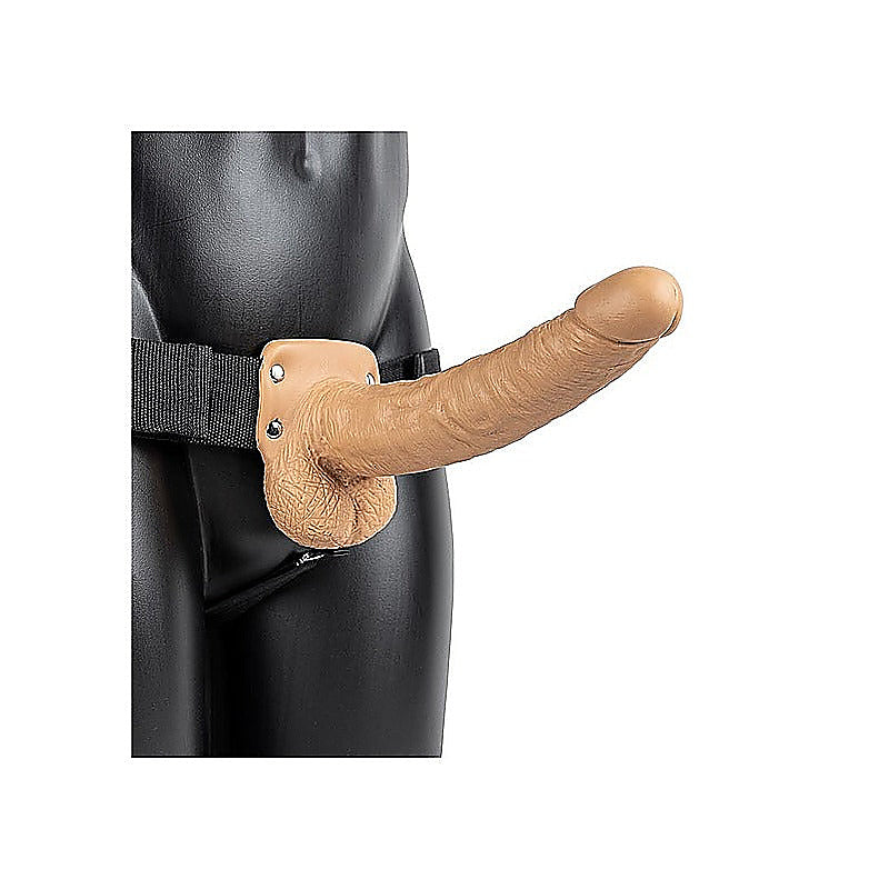 RealRock Hollow Strapon with Balls by Shots Toys - Strap On Sextoys