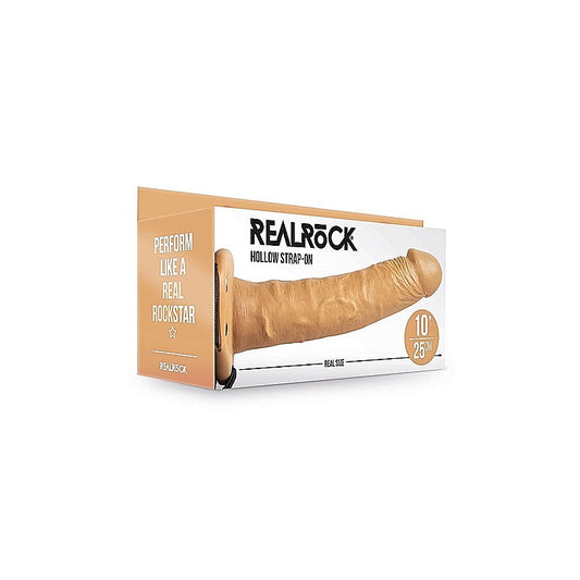 Shots Toys Realrock Hollow Strapon without Balls 24.5 cm - Strap On Sextoys