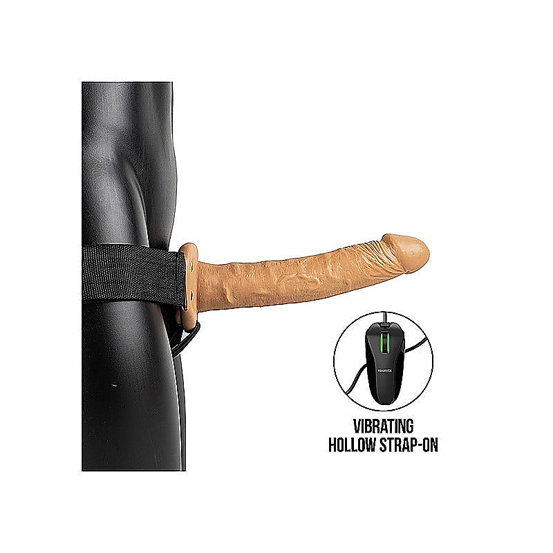Premium Vibrating Hollow Strapon by Shots Toys - Strap On Sextoys