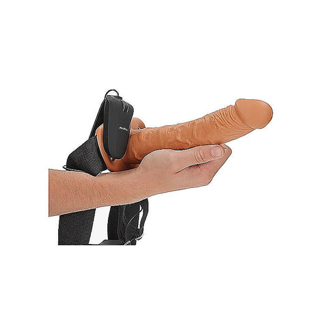 Premium Vibrating Hollow Strapon by Shots Toys - Strap On Sextoys