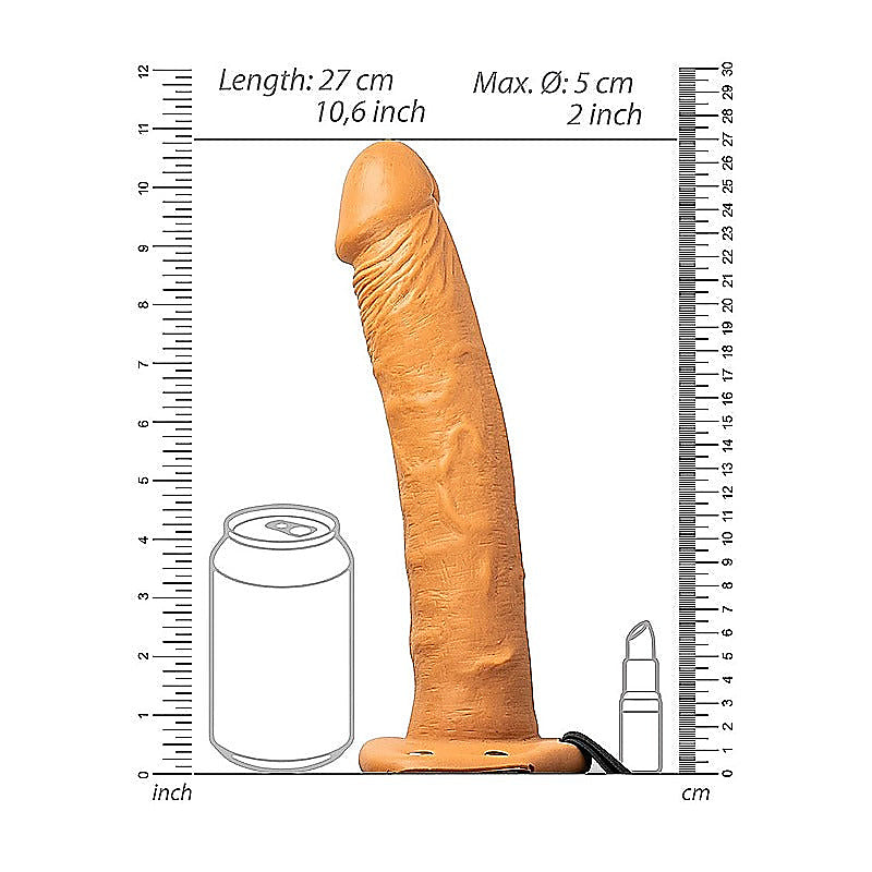 Premium Vibrating Hollow Strapon by Shots Toys - Strap On Sextoys