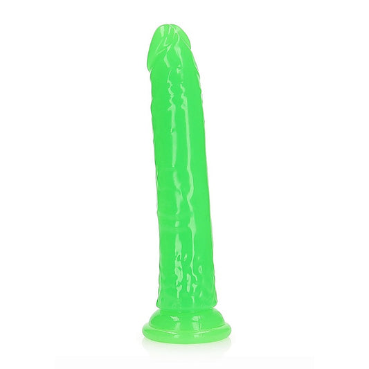 Shots Toys 9 Inch Slim Glow in the Dark Neon Dildo - Realistic Dildos