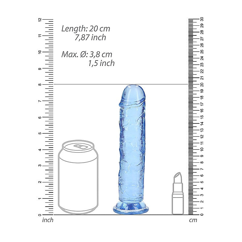 Shots Toys Straight 7 Inch Crystal Clear Dildo With No Balls - Realistic Dildos