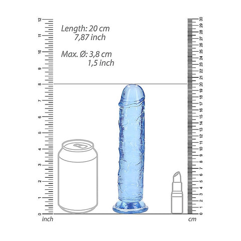 Shots Toys Straight 7 Inch Crystal Clear Dildo With No Balls - Realistic Dildos