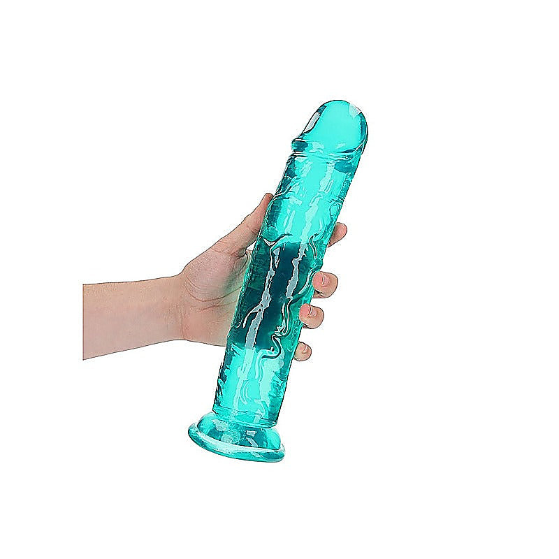 11 Inch Crystal Clear Straight No Balls Dildo by Shots Toys - Realistic Dildos