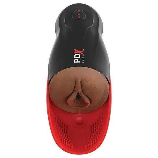 PDX Fuck O Matic 2 With Pulsation Male Masturbator Brown - Masturbators and Strokers