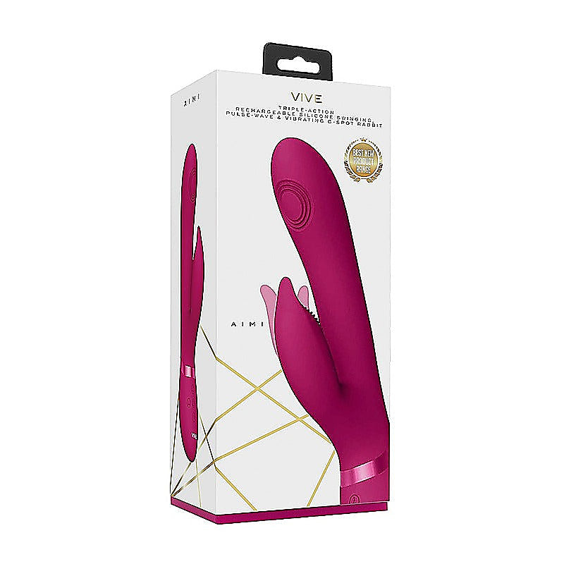 AIMI Rechargeable Triple Motor Swinging Rabbit Vibe - Rabbit Vibrators