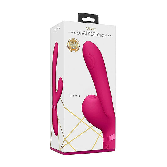 Shots Hide Pulse & Airwave Technology Rabbit Vibrator - Rabbit Vibrators