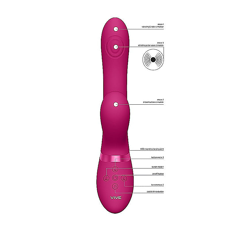 Hide Pulse & Airwave Technology Rabbit Vibrator - Rabbit Vibrators