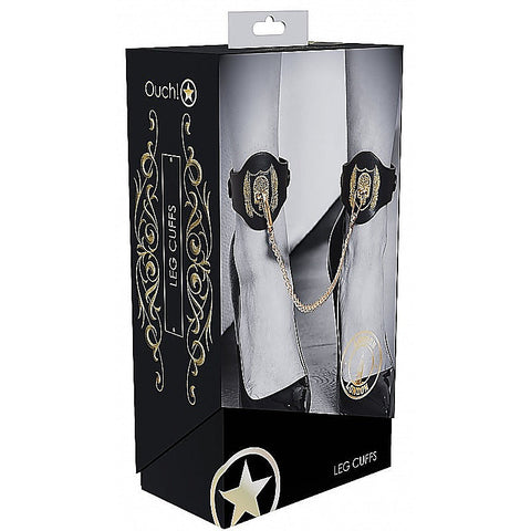 Ouch! London Collection Bondage Leg Cuffs by Shots Toys - Cuffs And Restraints