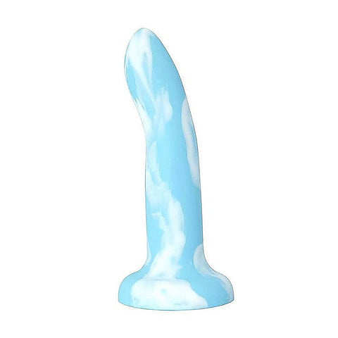 Adam & Eve WONDER Non Realistic Silidone Dildo Blue/White - Non-Realistic Dildos
