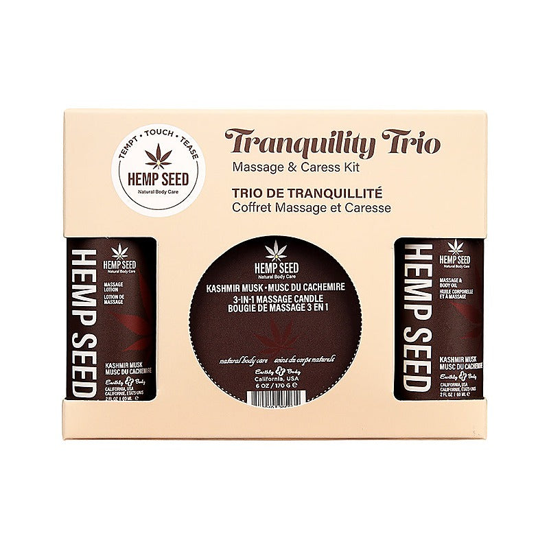 Hemp Seed Tranquility Trio Scented Massage & Caress Kit - Massage Oils and Lubricants