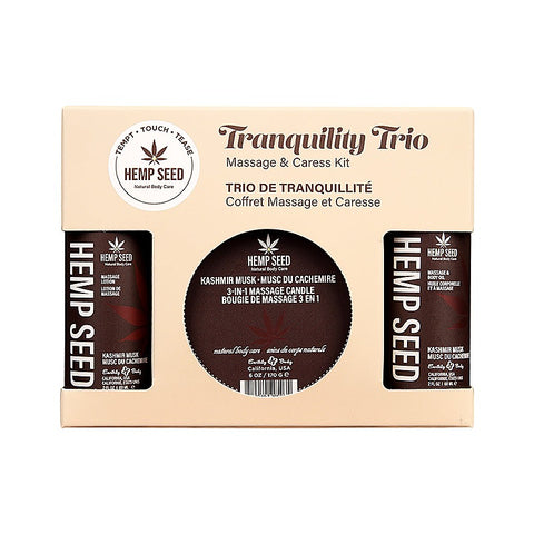 Hemp Seed Tranquility Trio Scented Massage & Caress Kit - Massage Oils and Lubricants