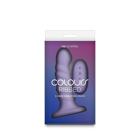 NS Novelties Colours Ribbed 5 Inch Vibrating Silicone Dildo - Vibrating Dildos
