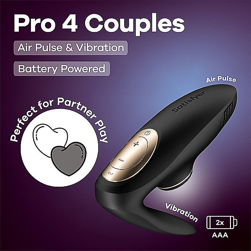 Pro 4 Battery Series U-Shaped Couples Vibrator By Satisfyer - Clit Ticklers and Pulsators