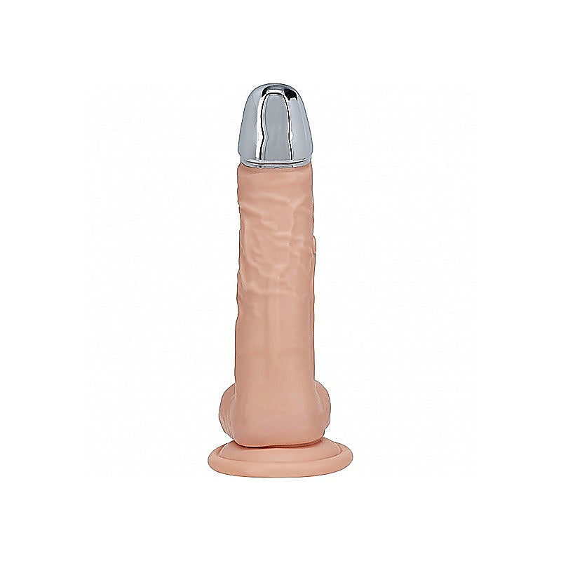Shots REALROCK Metal Head 6 Inch Realistic Vibrating Dildo - Vibrating Dildos