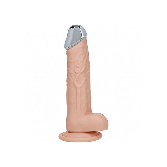 Shots REALROCK Metal Head 8 Inch Realistic Vibrating Dildo - Vibrating Dildos