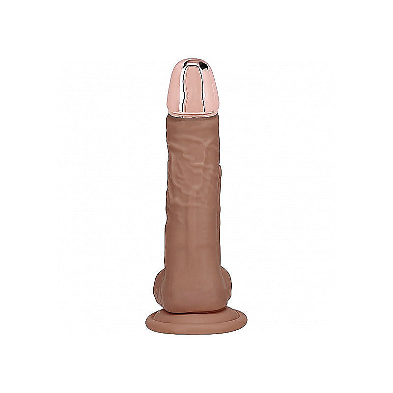 Shots REALROCK Metal Head 8 Inch Realistic Vibrating Dildo - Vibrating Dildos