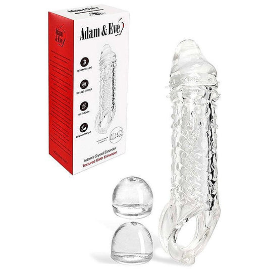 Adam & Eve ADAMS CRYSTAL Penis Extender Sleeve - Penis Sleeves and Extenders