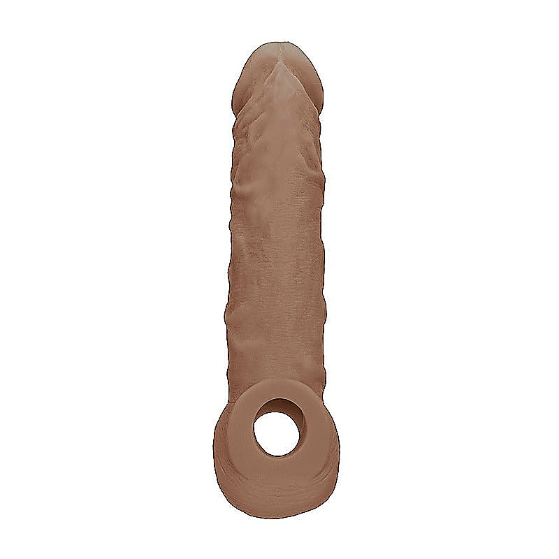 REALROCK 8 Inch Realistic Penis Extender with Cock Rings - Penis Sleeves and Extenders