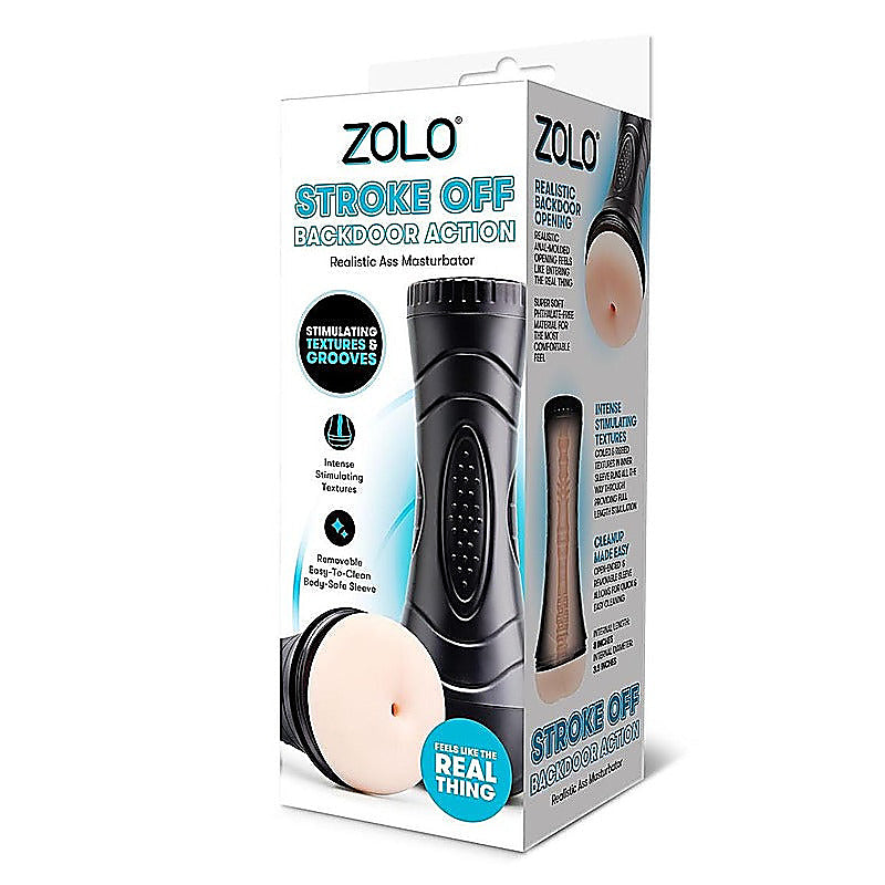 Zolo STROKE OFF Backdoor Action Stroker by Xgen Products - Masturbators and Strokers