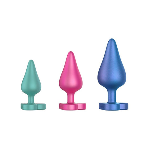 Love Honey Romp Luster Silicone Butt Plugs Set - Butt Plugs