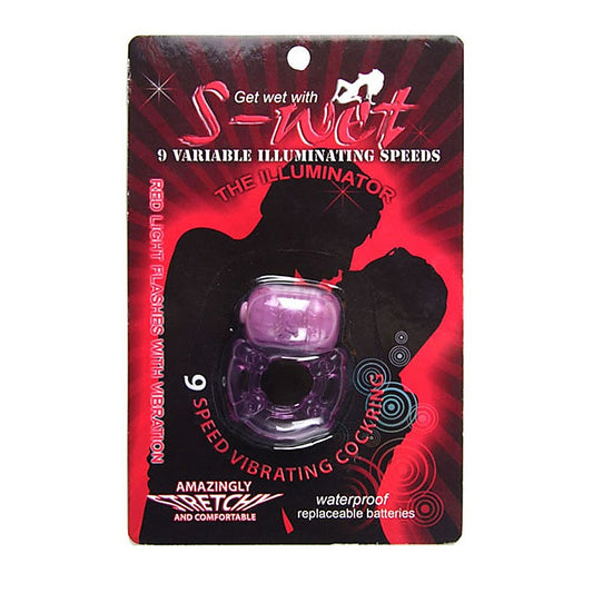 NU Sensuelle S-Wet Illuminator Vibrating Cock Ring - Vibrating Cock Rings