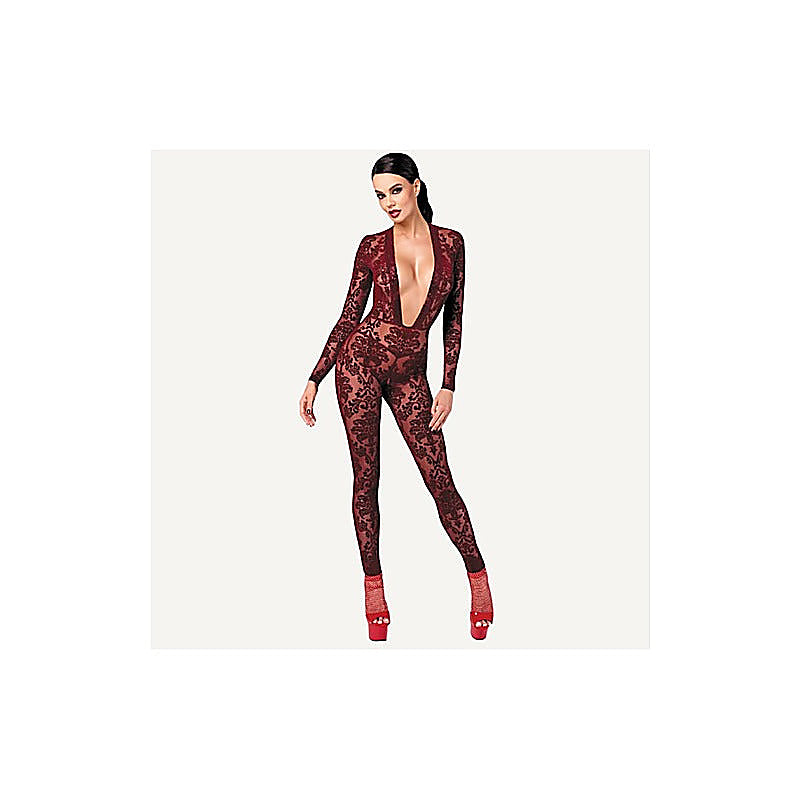 Kink Royal V Neck Womens Catsuit by Noir Handmade - Teddies and Bodysuits